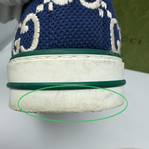 💯Authentic Gucci Canvas Printed Sneakers Size 8 plus Men - Picture 5 of 7
